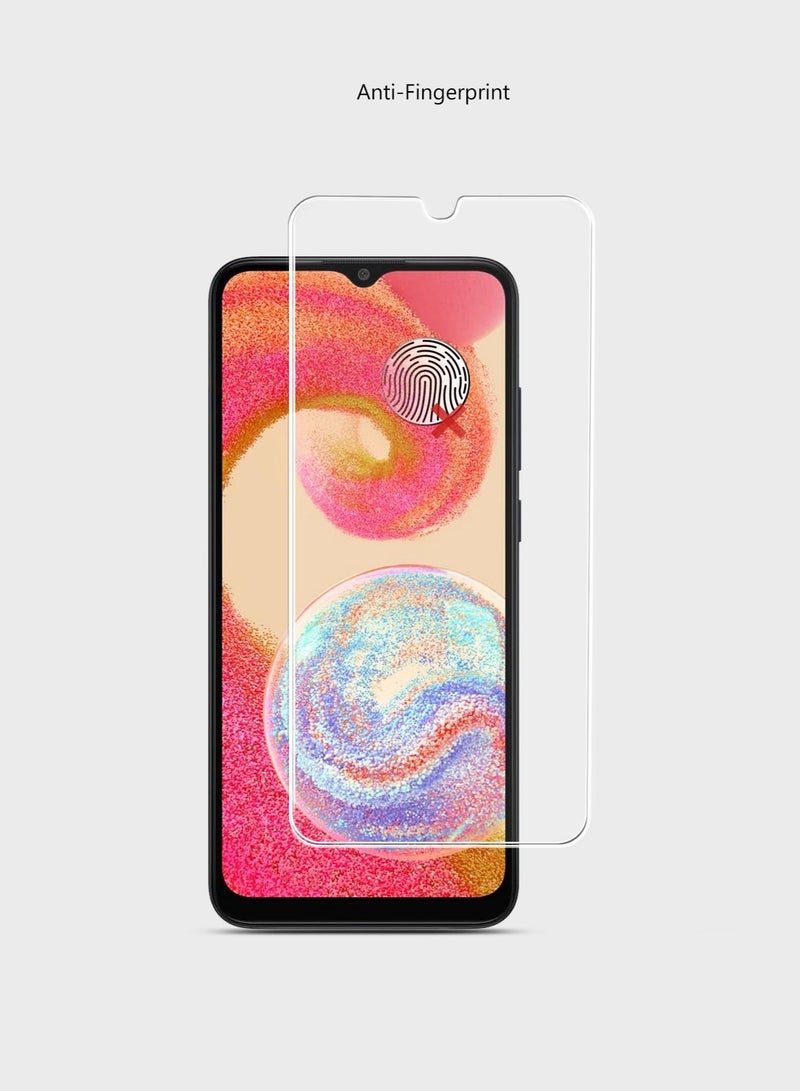 Techie حماية شاشة زجاجية مقواة بتقنية HD لجهاز سامسونغ جالاكسي A04e مضادة للانعكاس مضادة للفقاعات صلابة 9H سمك 0.2 مم أطراف مدورة تركيب سهل - Image 2