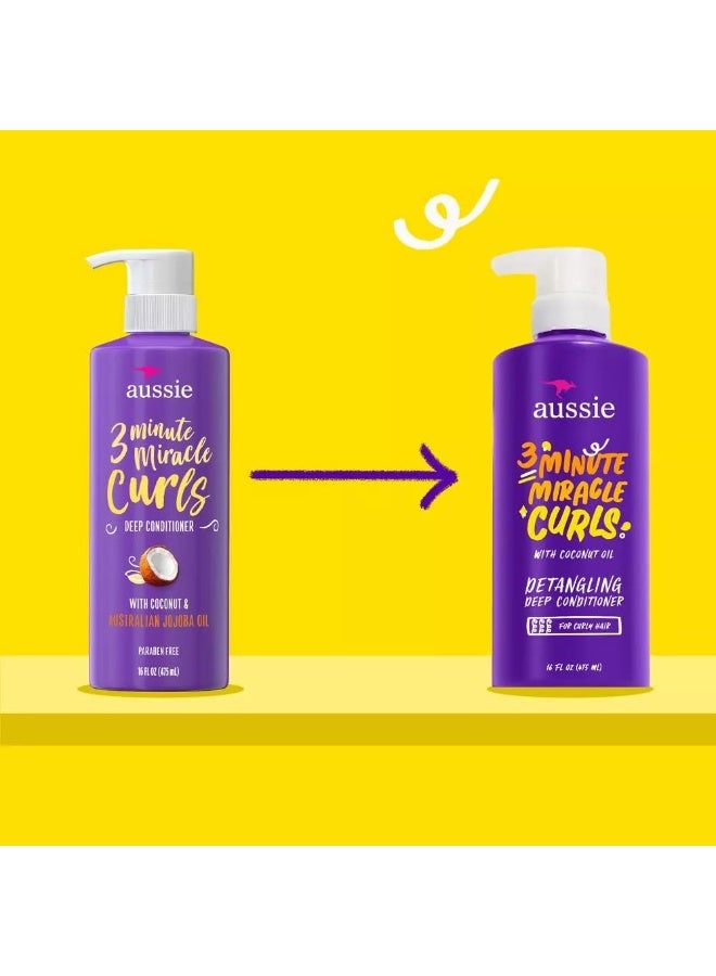 Aussie 3 Minute Miracle Curls Deep Conditioner 16 Ounce Pump (475ml) (2 Pack) - Image 5