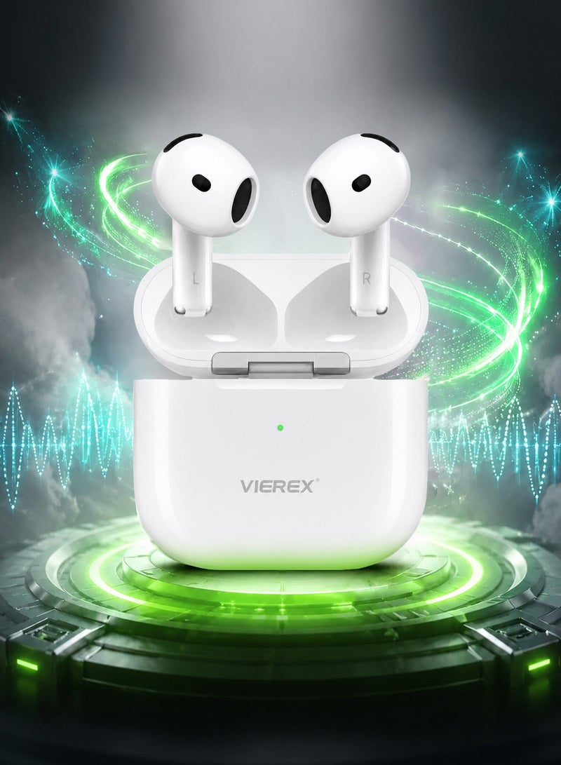 Vierex سماعات أذن لاسلكية VE-F4 Plus TWS | تقليل الضوضاء وصوت مكاني - Image 2