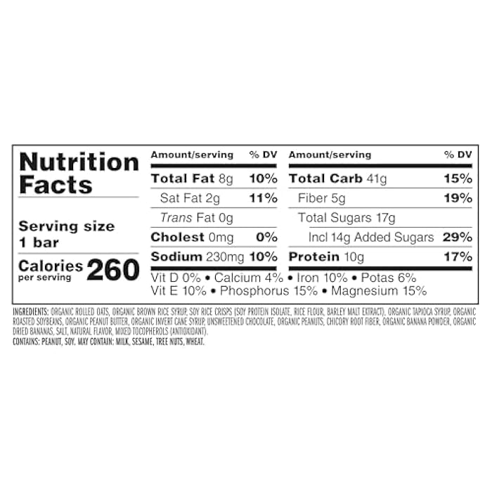 CLIF BAR - Energy Protein Bars - Peanut Butter Banana with Dark Chocolate - Made with Organic Oats - Energy Bars - Non-GMO - (1 Count) - Image 2