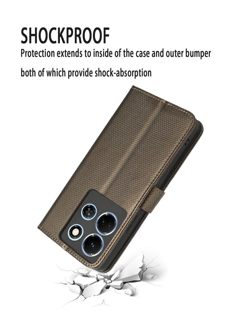 X-level Infinix Note 30 5G/X6711 Phone Case Cover With Full Body Camera Len Protector PU Leather Wallet Card Holder Shockproof Protective Back Cover With Release Hand Phone Holder Daily Video Kickstand  - Image 3