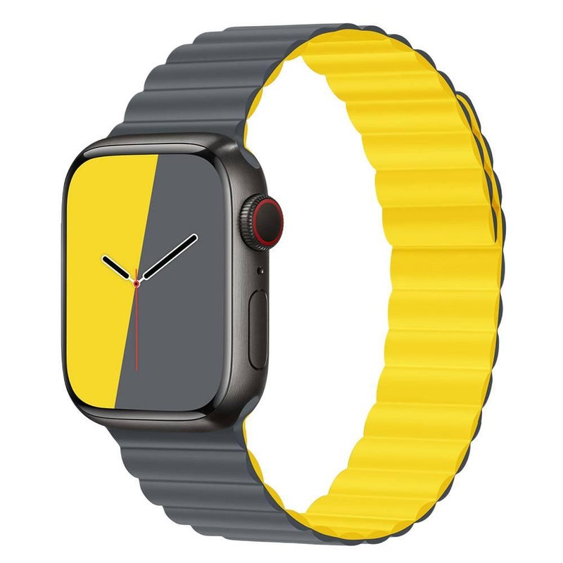 AD سوار ساعة ذكية سوار رياضي من السيليكون متوافق مع Apple Watch Ultra بملاءمة قابلة للتعديل وحزام بديل للاستخدام اليومي باللون رمادي قابل للتعديل باللون الرمادي - Image 1