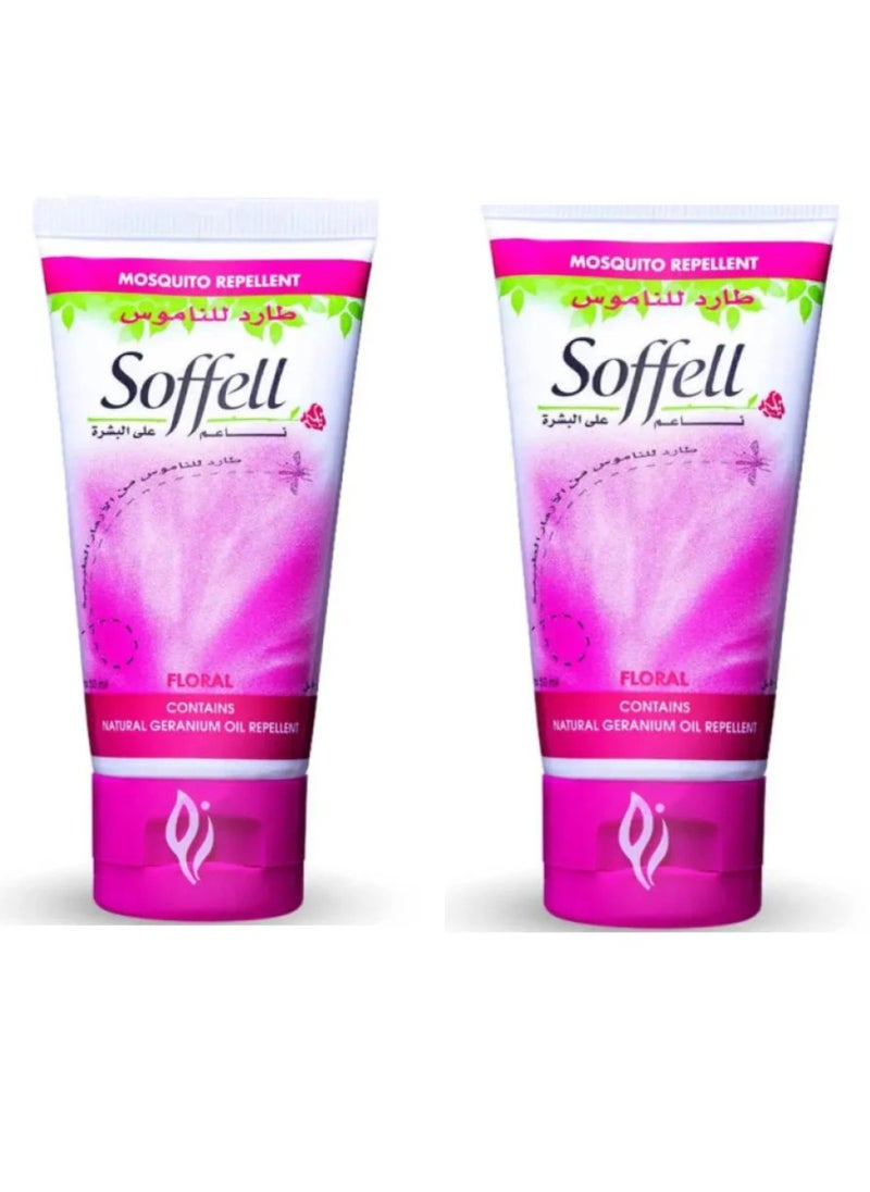 Soffell Mosquito Repellent Cream floral .2 packs  - Image 1
