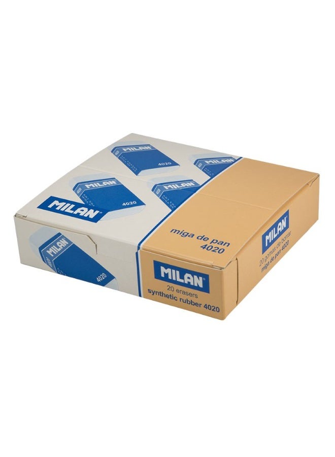 MILAN Soft synthetic rubber eraser 4020 - 20 pieces - Image 1