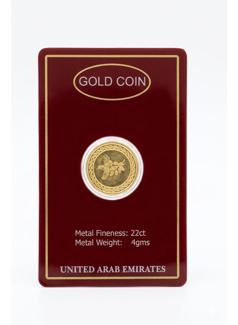 KHUSHBOO JEWELS 22K 4gm GOLD COIN 0.916 PURITY - Image 1