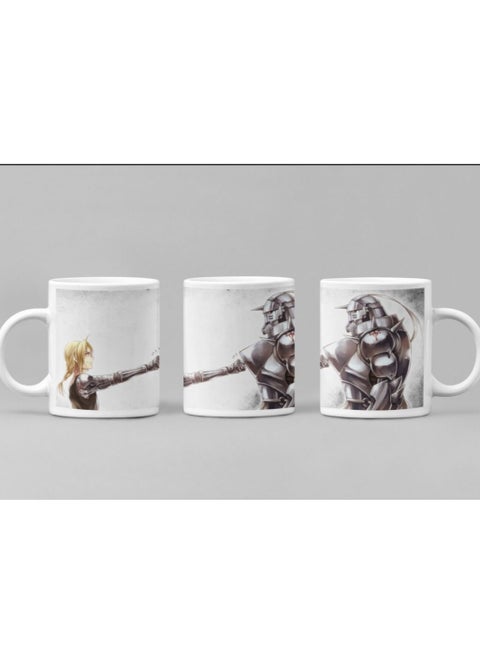 Ceramic Mug With “Edward and Alphonse” Design Printed In White