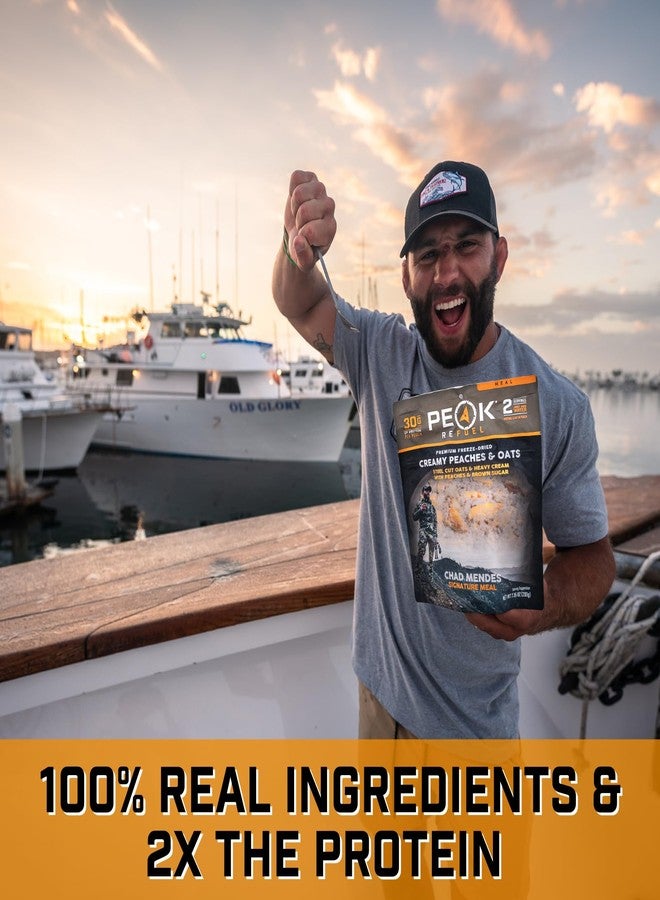 Peak Refuel Mendes Signature Meals | Premium Freeze-Dried Variety Meals | Hunting, Survival, Camping, Backpacking Food | High-Protein Game Meats | MRE | Made in USA (Mendes Creamy Peaches and Oats) - Image 4