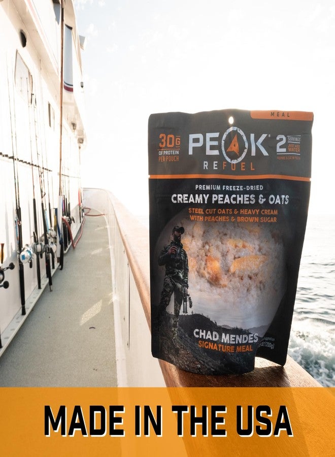 Peak Refuel Mendes Signature Meals | Premium Freeze-Dried Variety Meals | Hunting, Survival, Camping, Backpacking Food | High-Protein Game Meats | MRE | Made in USA (Mendes Creamy Peaches and Oats) - Image 3