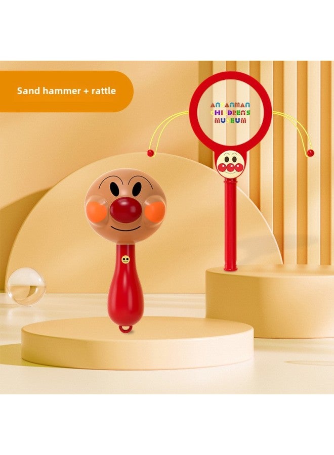 Bread Superman Hammer Baby Handbell 0-1 Year Old To 3 Months 6 Baby Toy Newborn Early Education Grasp Training-Color:Sand Hammer 1 Rattle - Image 1