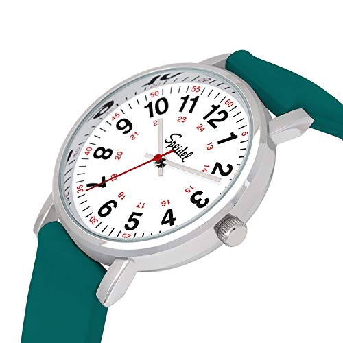 Speidel Original Scrub Watch™ for Nurses, Medical Professionals, Mens and Womens Watch with Second Hand Nursing, Nurse Watches for Women Men, Waterproof 12 and 24 hr Time - Hunter Green - Image 2