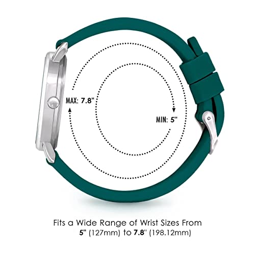 Speidel Original Scrub Watch™ for Nurses, Medical Professionals, Mens and Womens Watch with Second Hand Nursing, Nurse Watches for Women Men, Waterproof 12 and 24 hr Time - Hunter Green - Image 5