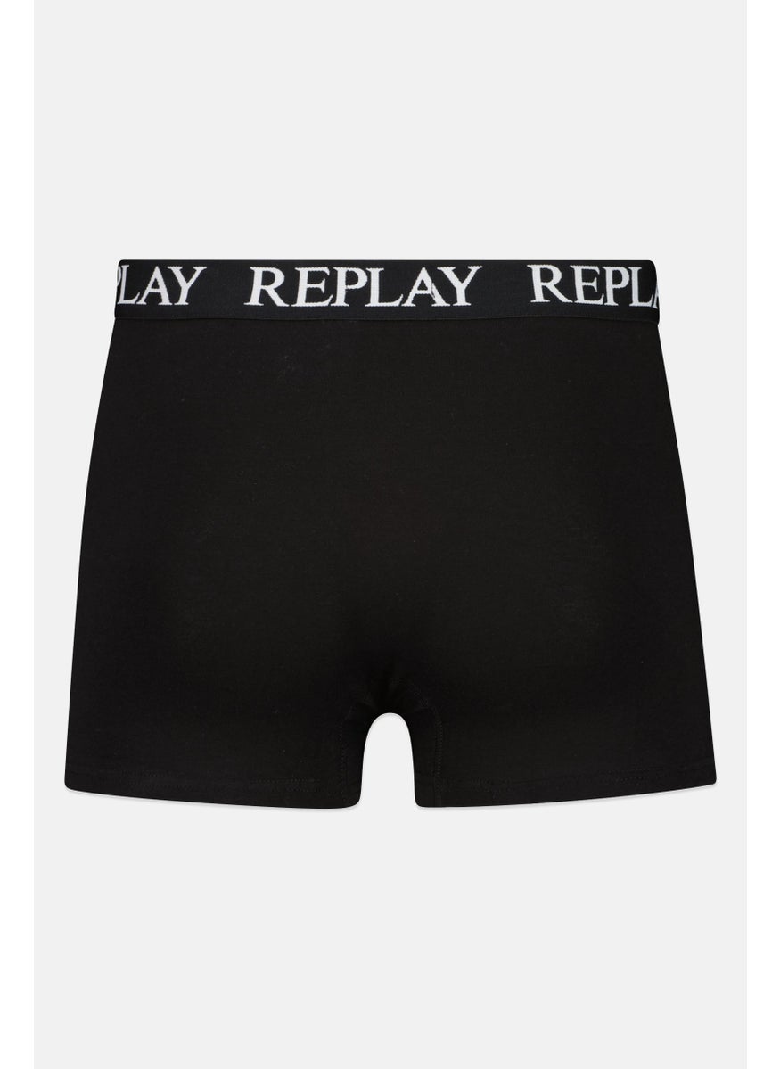 Replay Men 2 Pack Brand Logo Boxer Brief, Black  - Image 2