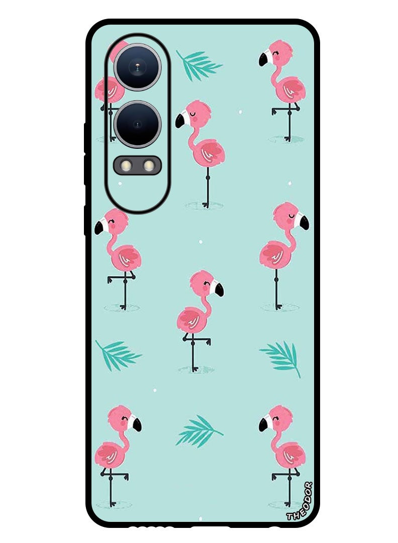Theodor Protective Case Anti Scratch Shock Proof Bumper Cover For OnePlus Nord CE4 Lite Flamingo Pattern - Image 1