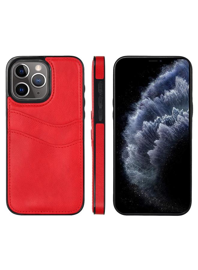 Zaboon Case For iPhone 11 Pro Litchi Leather Skin Card Slots Phone Case - Image 1