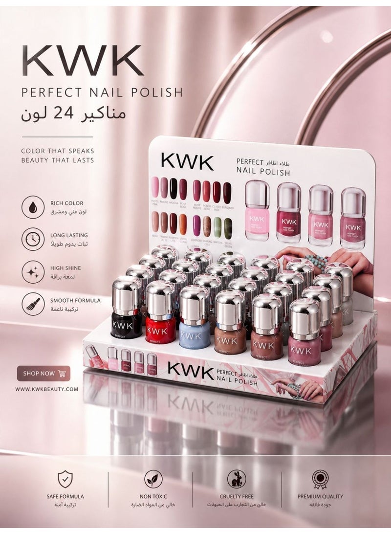 KWK 24-piece multi-colored nail polish set - Image 3