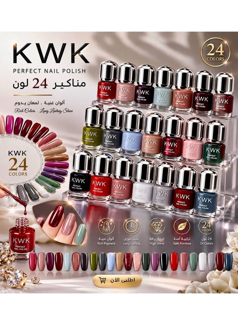 KWK 24-piece multi-colored nail polish set - Image 5