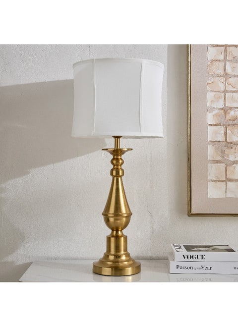 Glen Mallory Metal Table Lamp with Handmade Shade - 33x71 cm