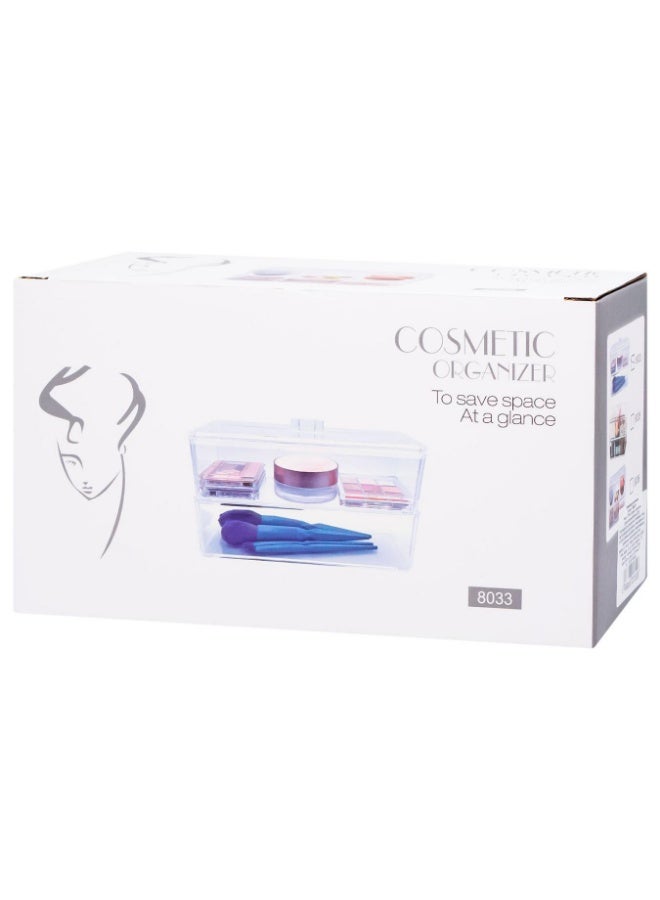 منظم للمكياج والفرش شفاف - Image 1