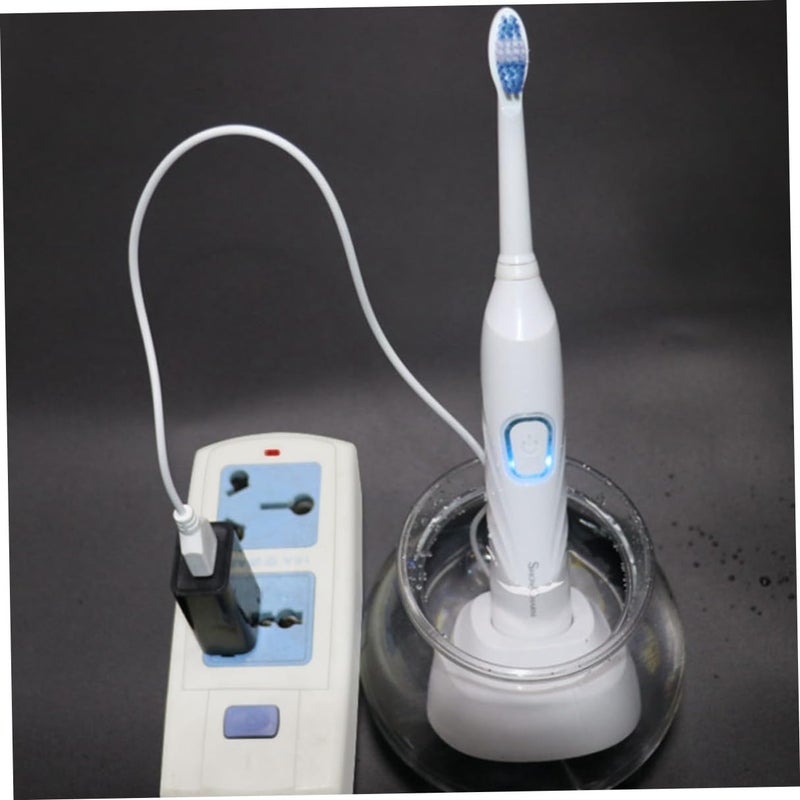 USB Rechargeable Sonic Electric Toothbrush White Set Home Use - Image 5