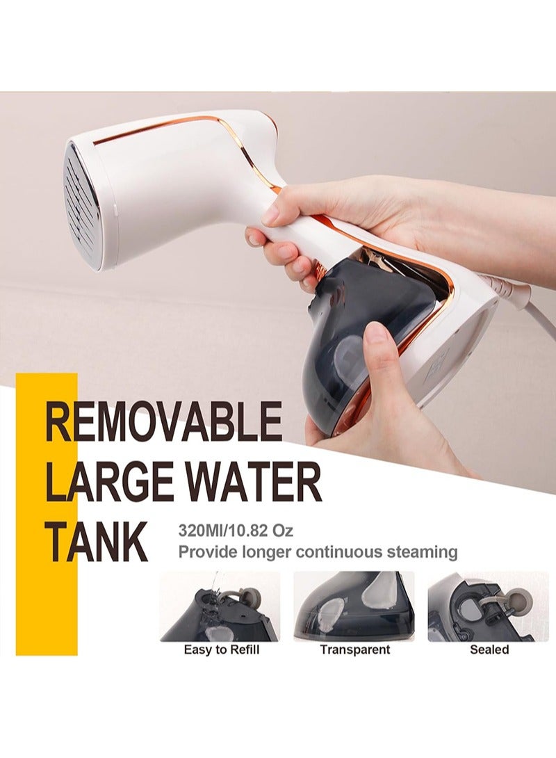 Yoawllty Travel Clothes Steamer for Clothes, Portable Handheld Steamer Iron with Steam and Water Tank for Wrinkle Removal for Home, Dorm, Travel(White)  - Image 5