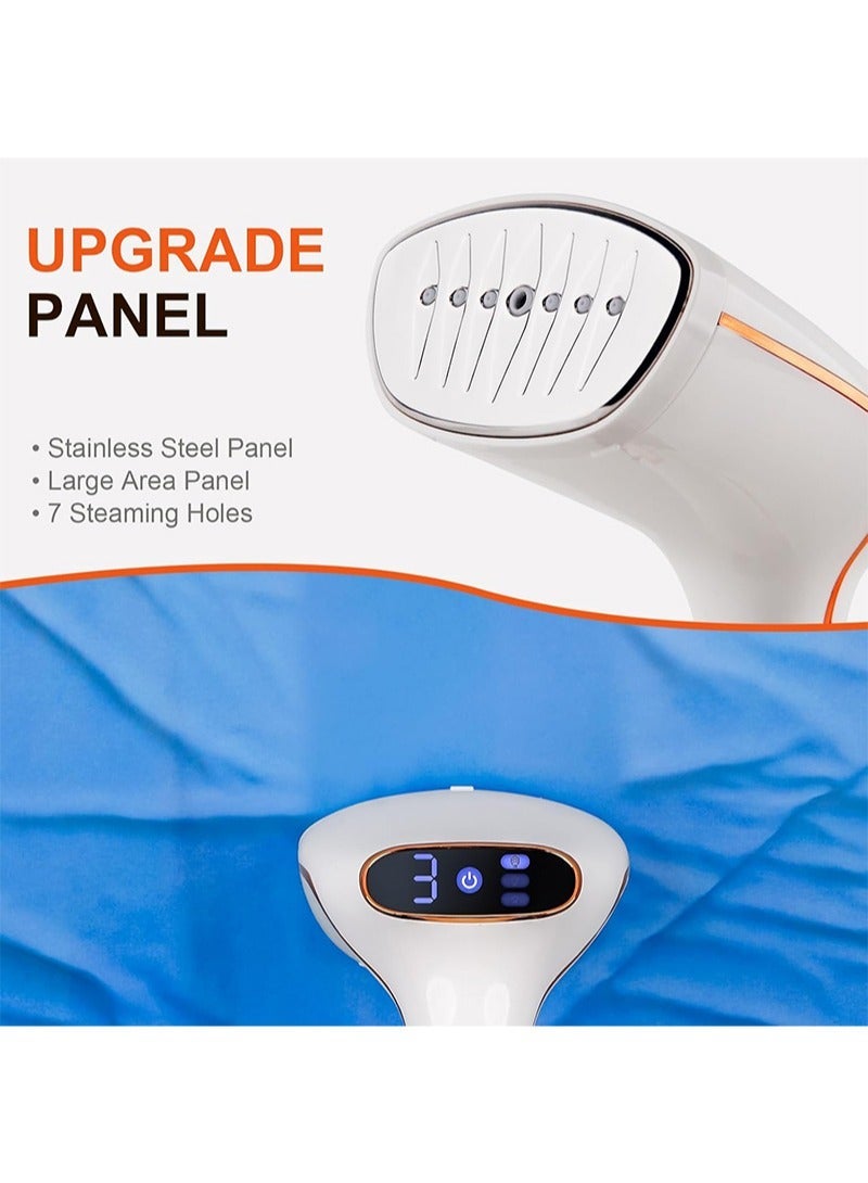 يواوليتي مكواة بخار للملابس، مكواة بخار محمولة باليد مزودة بخزان بخار وماء لإزالة التجاعيد للاستخدام المنزلي، في السكن الجامعي، والسفر (لون أبيض) - Image 4