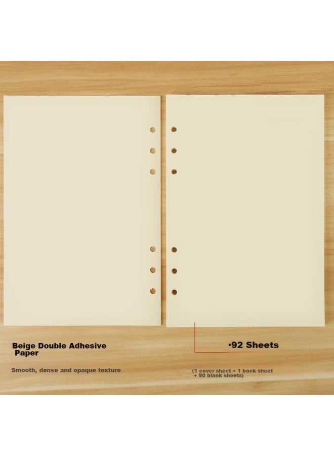 Tango A5 Loose Leaf Refill Paper Blank Thickened 100g Universal Replacement Core For 6-hole Loose Leaf Notebooks Exam Review Drafts Sketches Doodles 92 Sheets - Image 1