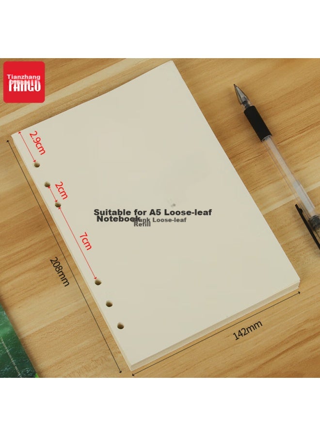 Tango A5 Loose Leaf Refill Paper Blank Thickened 100g Universal Replacement Core For 6-hole Loose Leaf Notebooks Exam Review Drafts Sketches Doodles 92 Sheets - Image 5