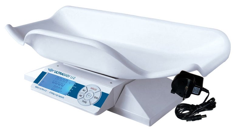 My Weigh ميزان ماي وي Ultrababy U2 سعة 27 كجم 60 رطل شاشة LCD تصميم منخفض للمواليد والأطفال والحيوانات الأليفة والأطعمة والرسائل والطرود والصناديق - Image 1