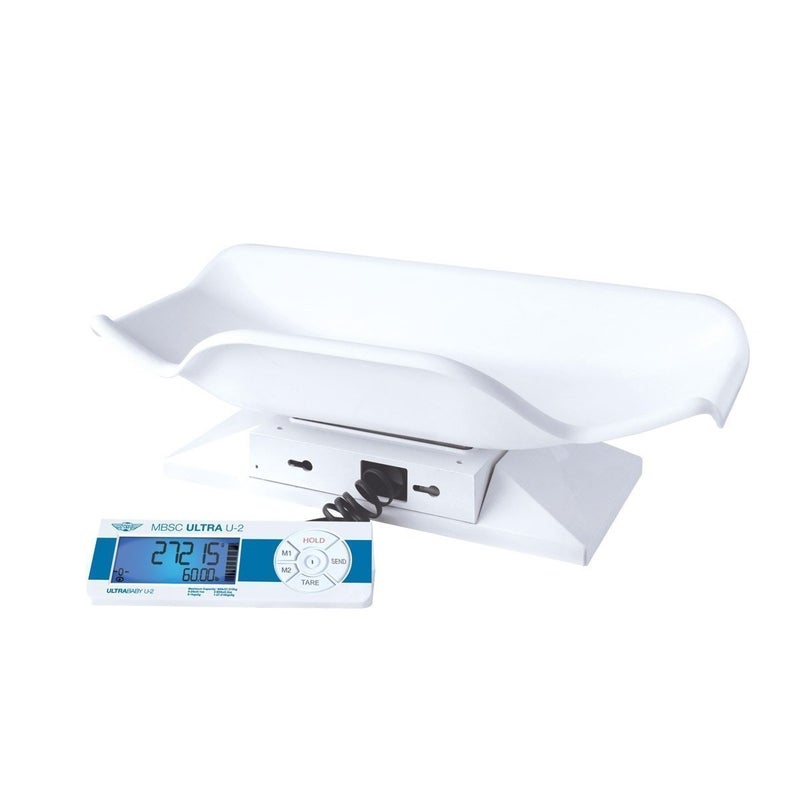 My Weigh ميزان ماي وي Ultrababy U2 سعة 27 كجم 60 رطل شاشة LCD تصميم منخفض للمواليد والأطفال والحيوانات الأليفة والأطعمة والرسائل والطرود والصناديق - Image 2