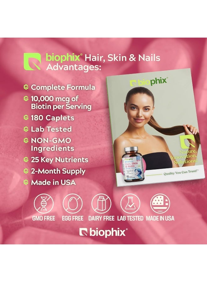 Biophix Advanced Hair, Skin & Nails 180 Caplets for Women - Image 3
