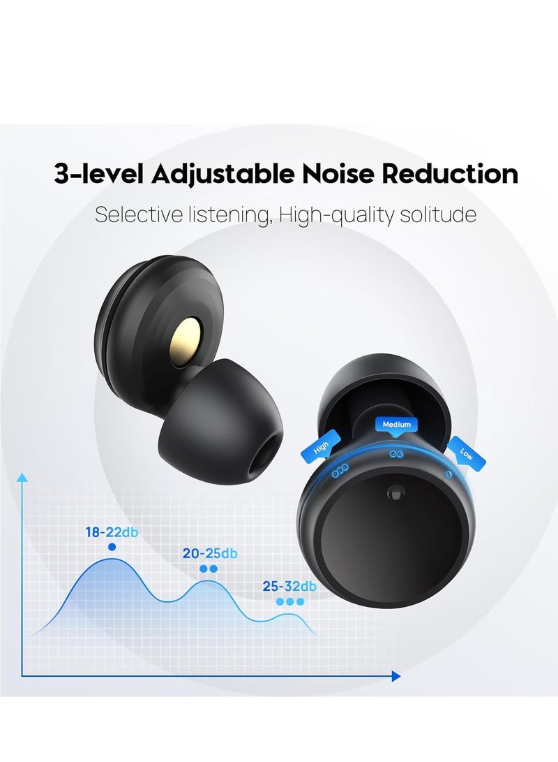 Switch Earplugs, Multi-Mode Silence-Adjustable Noise Cancelling Ear Plugs For Sleeping, Earplugs For Deep Focus, Travel, Concerts, Washable Earplugs, Comfy Reusable Ear Protection - Image 2