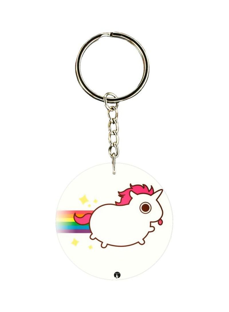 Cartoon Themed Single Sided Keychain