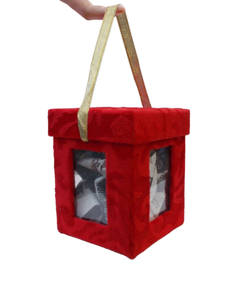 KRYPMAX Empty Multi Window Handmade Gift Box for Gifting for Multipurpose Use, Red Color (10.5 x 10.5 x 13 CM) - Image 4