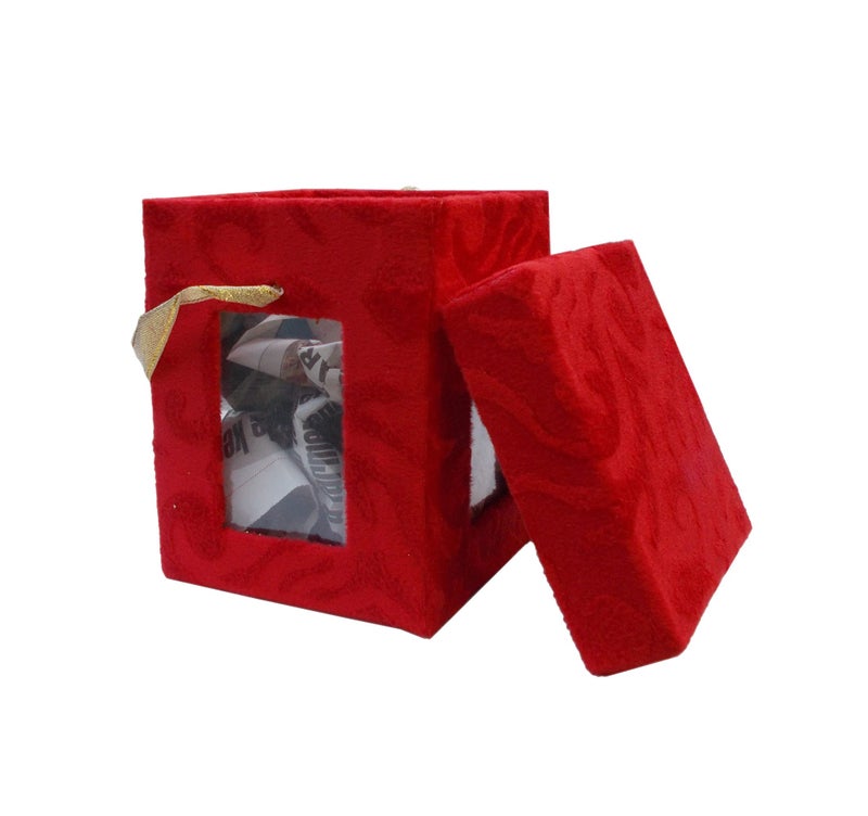 KRYPMAX Empty Multi Window Handmade Gift Box for Gifting for Multipurpose Use, Red Color (10.5 x 10.5 x 13 CM) - Image 3