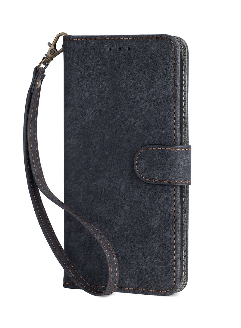 For Honor 400 Lite Flip Cover with Detachable lanyard, PU Leather Full Body Protection Shockproof Flip Mobile Phone Case, RFID Anti-theft Brush Folio Wallet Case  - Image 4