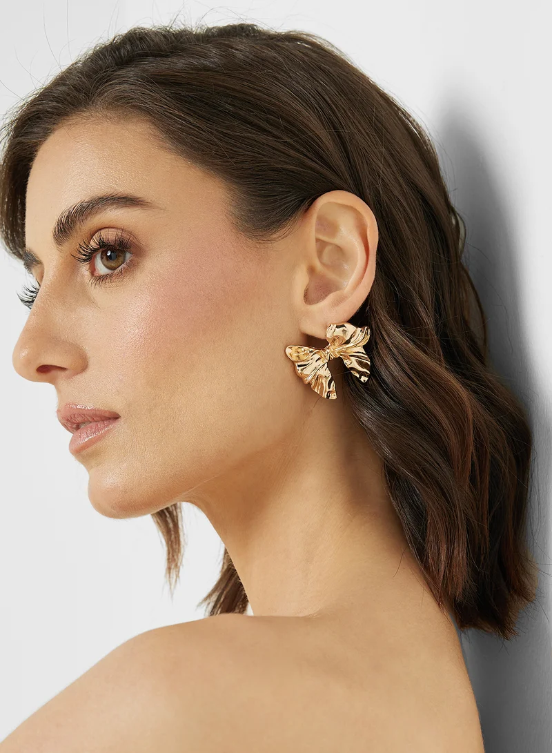 Ginger Bow Stud Earrings