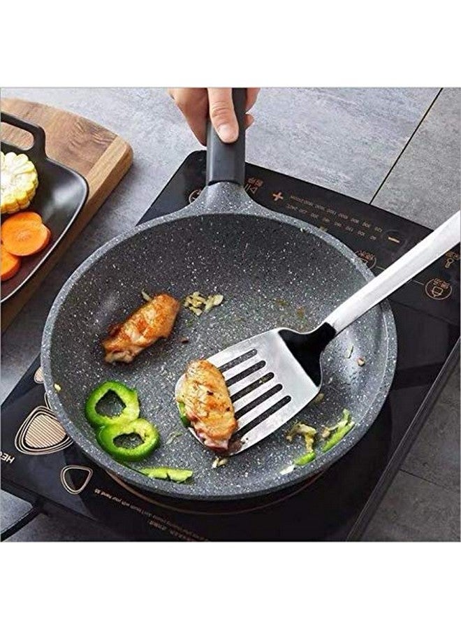 Naidev Flipper Kitchen Cooking Stainless Steel Utensils Set Wooden Handle Egg Flipper Gadgets Spatula Set Hook,Slotted Turner (Turner, 1) - Image 3