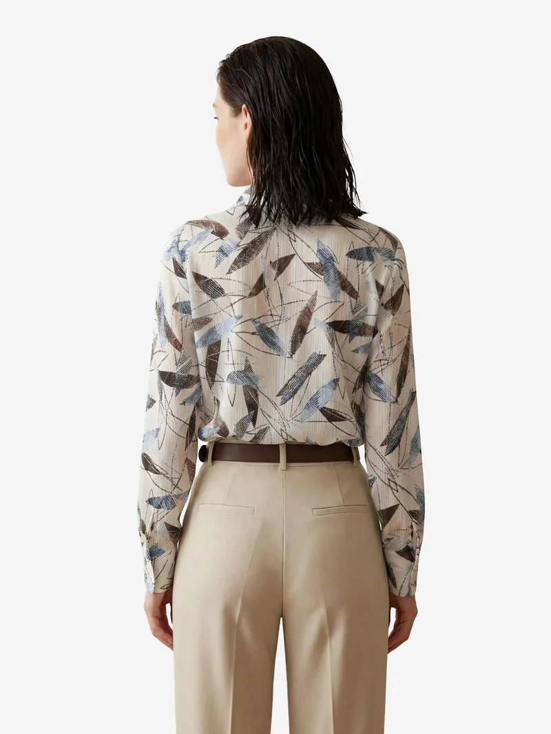 MY FASHION Black MY FASHION Printed Button-Up Shirt for Women | Best Price UAE