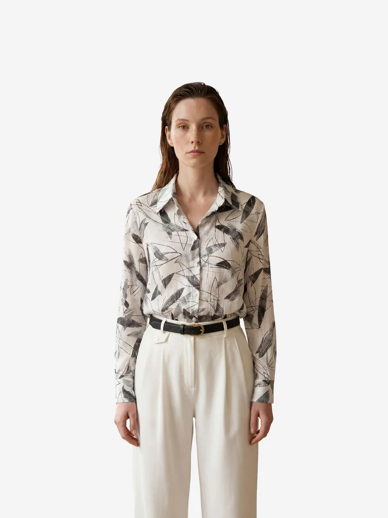 ماي فاشن MY FASHION Printed Button-Up Shirt