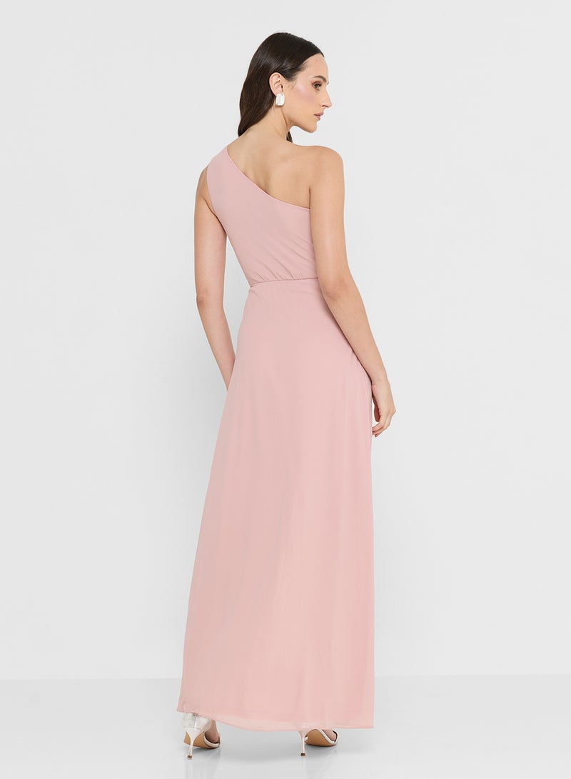 تي اف ان سي فستان ماكسي بكتف واحد وفتحة جانبية - Image 2