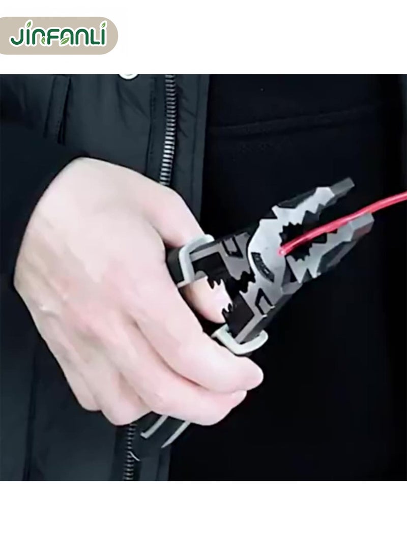 JINFANLI Multi-Function 3Pcs Wire Pliers Set, Premium CR-V Construction, Including 9 Inch Cutting Pliers, 9 Inch Pointed-Nose Pliers and 8 Inch Diagonal Nose Pliers, Professional Hand Tool for Cutting, Crimping Stripping, Gripping and Coiling - Image 3