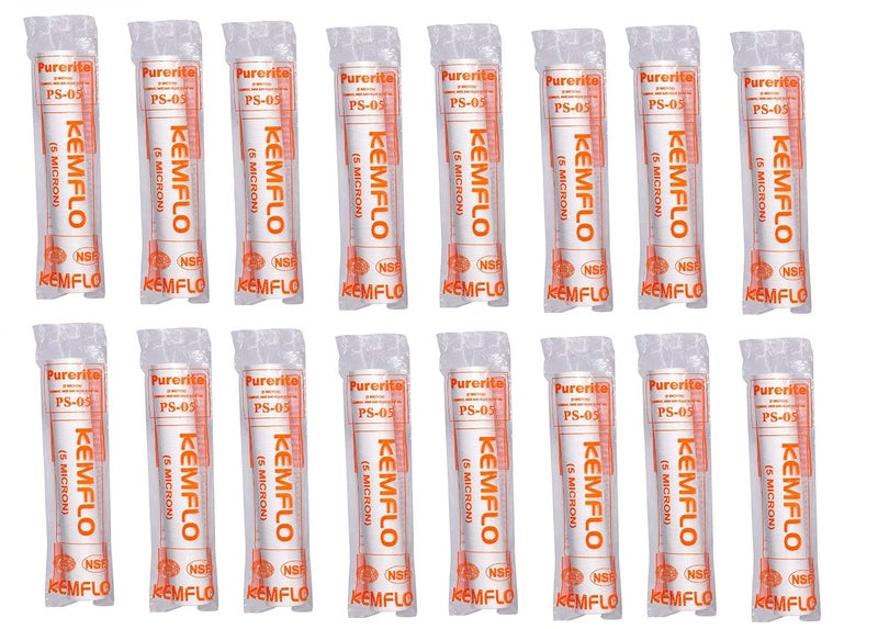 Ionix Spun Filter 10 inch 5 Micron pre Filter Cartridge for Water Purifier Pack of 16 Spun Filter - Image 1