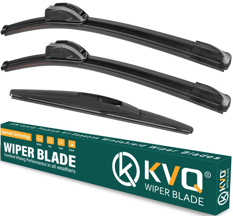 KVQ Windshield Wiper Blades Replacement for Mazda CX3 CX3 2016 2017 2018 2019 2020 2021Original Equipment Replacement Front Rear Wiper Blade Set 22 19 10 Set of 3
