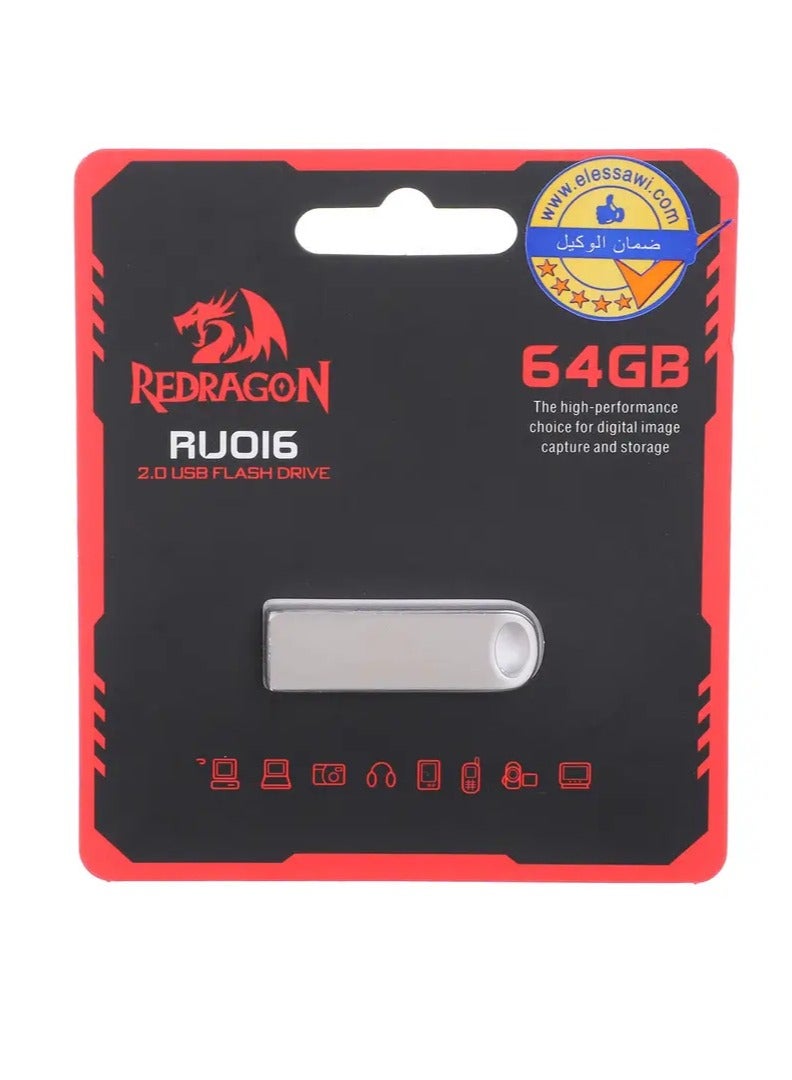 ريدراجون فلاشة REDRAGON RU016 2.0 USB سعة 64 جيجابايت 