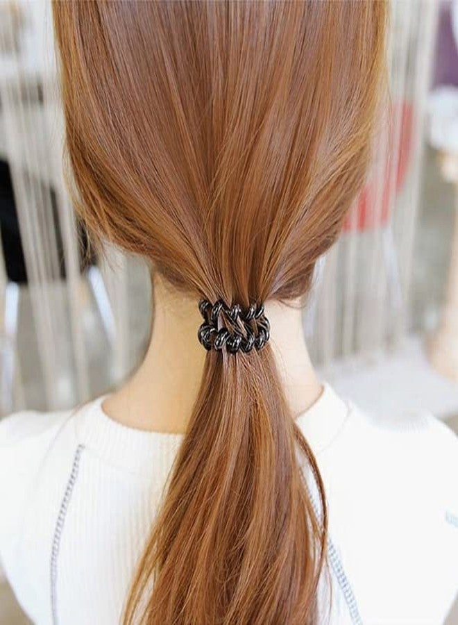 APSAMBR Colorful Style Girl's Ponytail Candy-color 5pcs Head Band Durable Girl's Coiled Hair Hair Rubber Band Elastic Hair Circle Telephone Wire Hair Band Hair Ring - Image 4