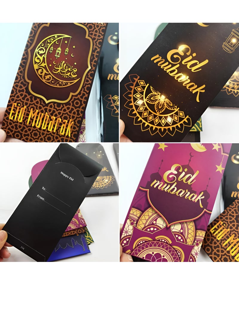 DECOR SOUQ Eid al-Adha Money Envelopes – 6 Pack Premium Eidi Cash Covers – Elegant Eid Mubarak Gift Envelopes for Kids, Family & Friends – Gold Foil Islamic Designs with Crescent Moon, Lanterns & Masjid Motifs – Ideal for Giving Money, Gift Cards & Vouchers on Bakra Eid – Stylish and Traditional Eidiya Stationery for Men, Women & Children – Perfect for Eid al-Adha Gifting in UAE – Eid Cash Envelopes – Eidiya Money Holders – Limited Stock  - Image 2
