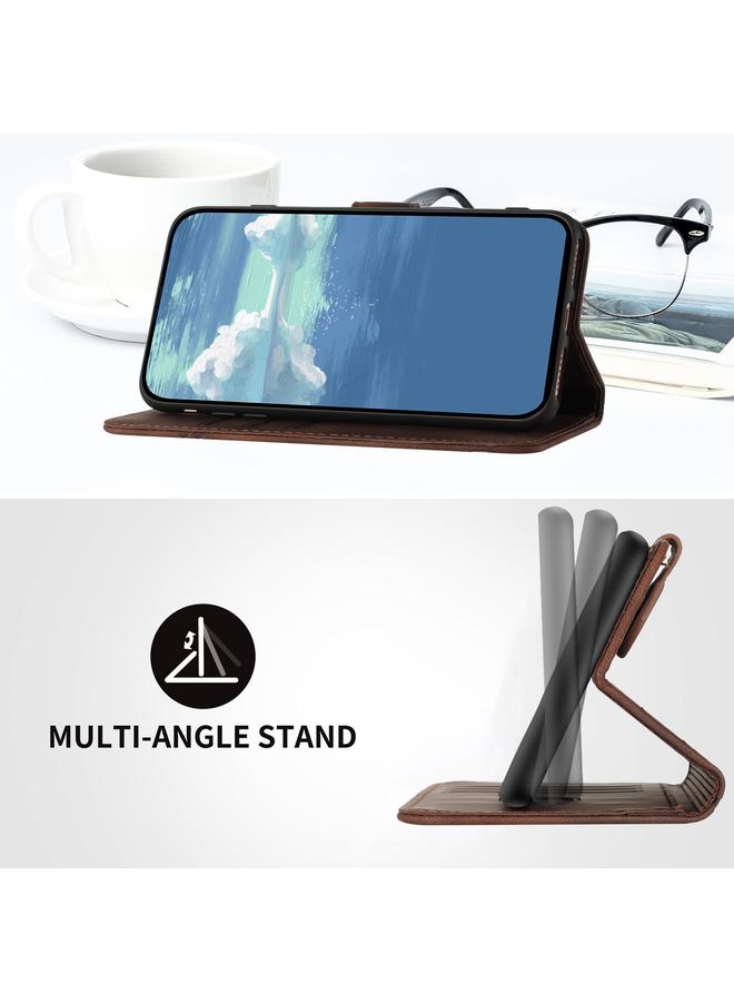 جرين تايجر جراب هاتف Honor 90 بنمط خطوط من الجلد الملمس - Image 5