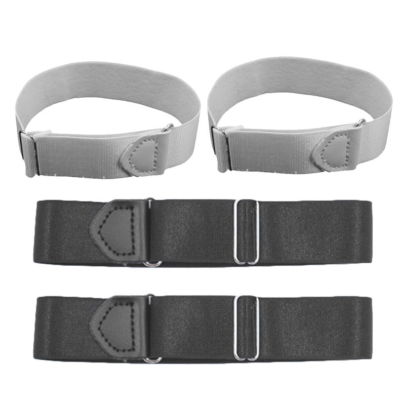 2 Pairs Adjustable Non- Shirt Sleeve Garters for Men and Women Elastic Arm Bands Sleeve Holders for Shirts Anti- Shirt Sleeve Garters Sleeve Bands Sleeve Crinkle-resistant Belts - Image 4