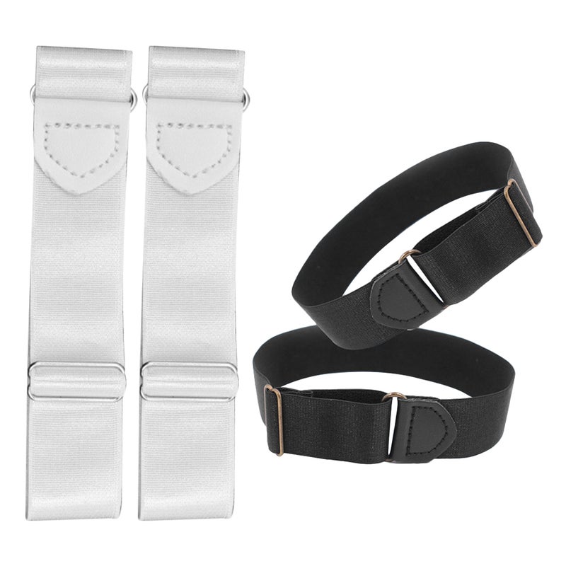 2 Pairs Adjustable Non- Shirt Sleeve Garters for Men and Women Elastic Arm Bands Sleeve Holders for Shirts Anti- Shirt Sleeve Garters Sleeve Bands Sleeve Crinkle-resistant Belts - Image 1