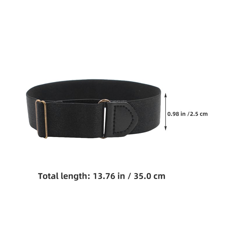 2 Pairs Adjustable Non- Shirt Sleeve Garters for Men and Women Elastic Arm Bands Sleeve Holders for Shirts Anti- Shirt Sleeve Garters Sleeve Bands Sleeve Crinkle-resistant Belts - Image 3